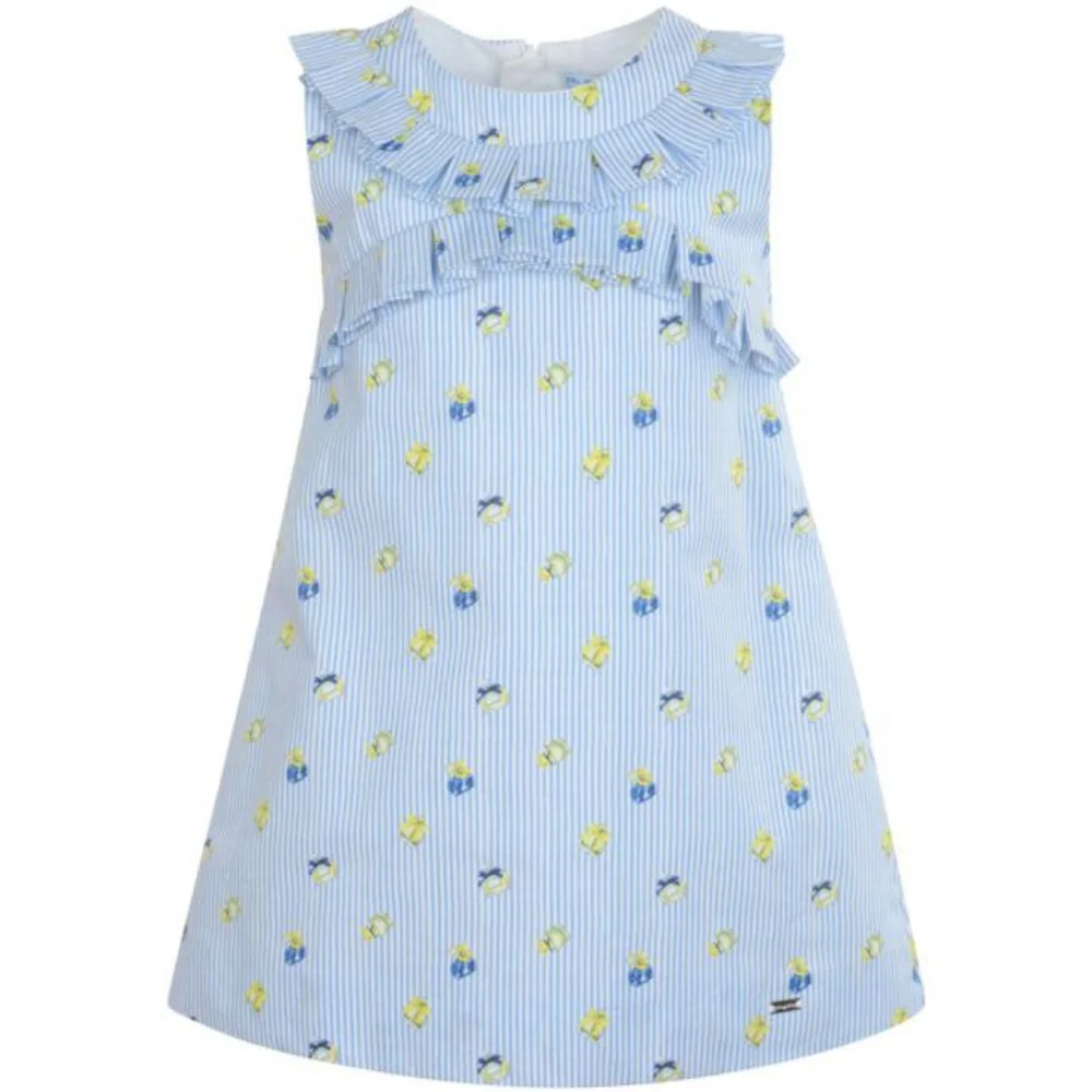MAYORAL BABY GIRLS PERFUME STRIPED DRESS IN BLUE Size 18 Mths